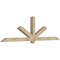 Ekena Millwork Kennewick Rough Sawn Timber Gable Bracket, Douglas Fir, 96"W x 28"H x 4"D x 4"F, 7/12 Pitch GBW096X28X0404KEN00RDF - alternate 3
